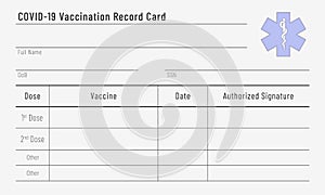 Certificate of vaccination against COVID-19.