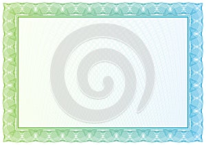 Certificate. Vector pattern for currency, diplomas