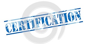 Certification blue stamp