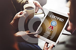 Certified Approval Agreement Confirmation Concept photo