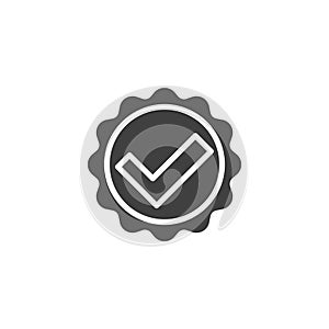 Certified badge vector icon