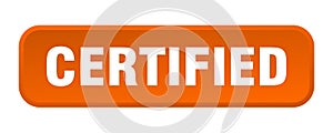 certified button. certified square 3d push button.