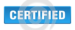 certified button. certified square isolated push button.