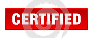 certified button. certified square isolated push button.