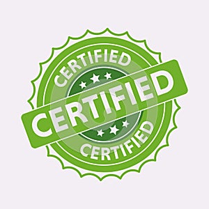 Certified grunge rubber stamp. Natural stamp