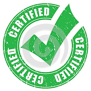Certified grunge vector stamp