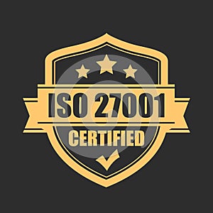 Certified iso 27001 emblem