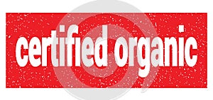 certified organic text written on red stamp sign