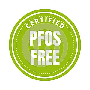 Certified PFOS free symbol icon