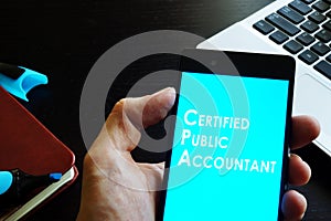 Certified public accountant CPA.