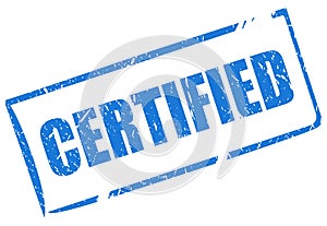 Certified rectangular vector stamp