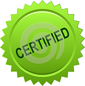 Certified seal stamp green