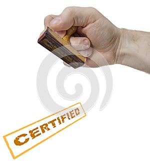 Certified sign form stamp