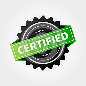 Certified Stamp Vector Icon - Badge, Seal.