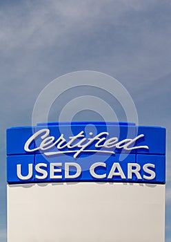 Certified Used Car Sign