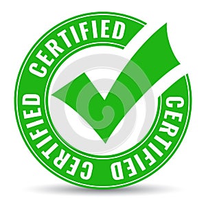 Certified vector icon