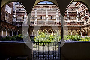 Certosa di Pavia monastery, cloister, Italy