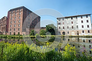 Certosa di Pavia, old house and factory