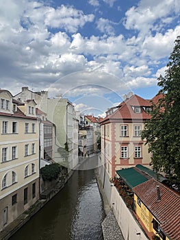 Certovka Canal in Prague, Czech Republic