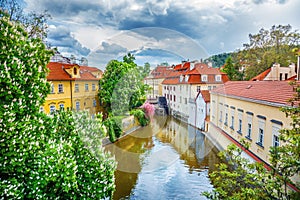 Certovka River in old Prague