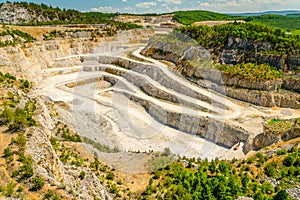 Certovy schody limestone quarry, Koneprusy, Czech republic