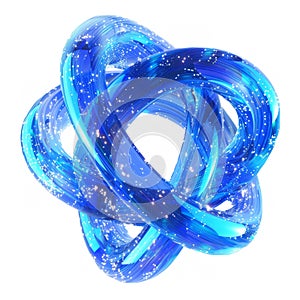 Cerulean threads of luminescence fusing to form a transfixing