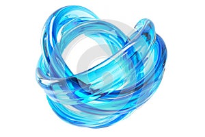 Cerulean threads of luminescence fusing to form a transfixing