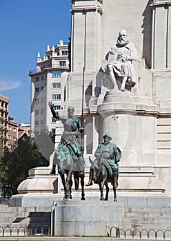 Cervantes Monument in Madrid, Spain