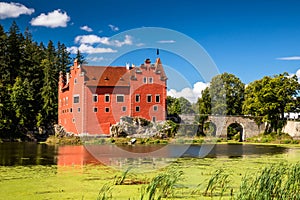 The Cervena (Red) Lhota Chateau is a beautiful and unique example of Renaissance architecture.