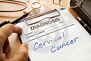 Cervical cancer. photo