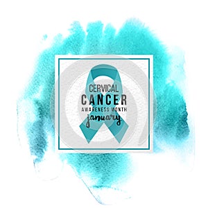 Cervical cancer support emblem