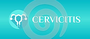 Cervicitis Medical Banner Illustration photo
