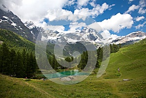 Cervinia, Valle d'Aosta, Italy (Lake blue)