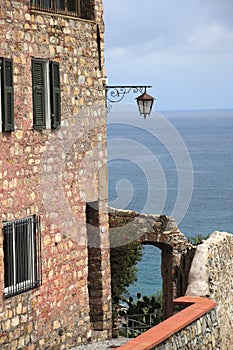 Cervo old town and the Mediterranean