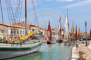 Cesenatico, Emilia Romagna, Italy: historic sailing boats