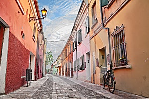 Cesenatico, Emilia-Romagna, Italy: street in the old town