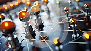 Cesium atoms demonstrating precise pulse generation in a scientific experiment setting photo