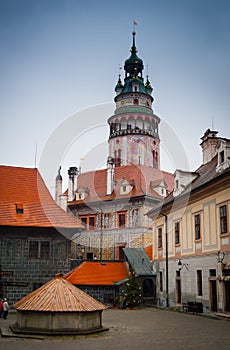 Cesky Krumlov castle tower