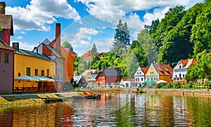 Cesky Krumlov Czech Republic. Antique town