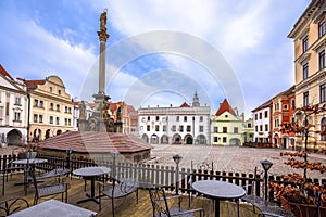 Cesky Krumlov main square scenic architecture view