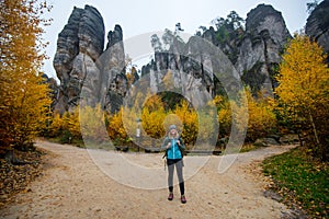 Cesky raj sandstone cliffs - Prachovske skaly, Czech Republic.