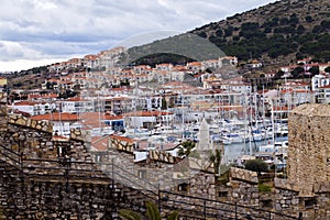 Cesme Town in Turkey View from the castle walls