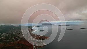 Cesmealti - Urla - Izmir - Turkey drone view with clouds