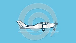 Cessna 150 line icon on the Alpha Channel