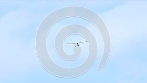 Cessna airplane in flight 4k video