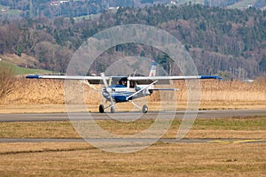 Cessna 152 airplane in Wangen-Lachen in Switzerland