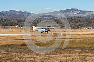 Cessna 152 airplane in Wangen-Lachen in Switzerland
