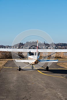 Cessna 152 airplane in Wangen-Lachen in Switzerland