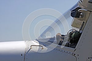 Cessna light aircraft close up