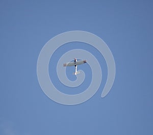 Cessna plane doing aerobatics